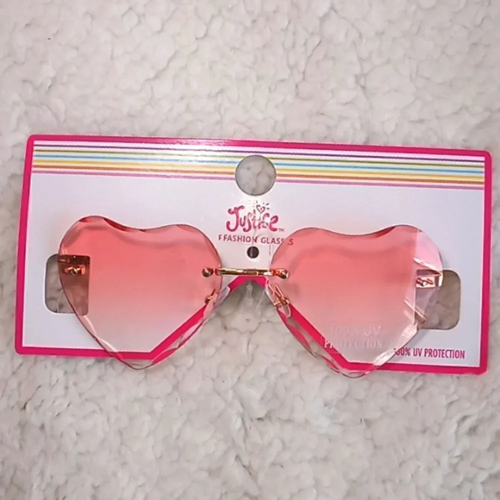 Justice Girls kids Frameless Heart Shaped Sunglasses